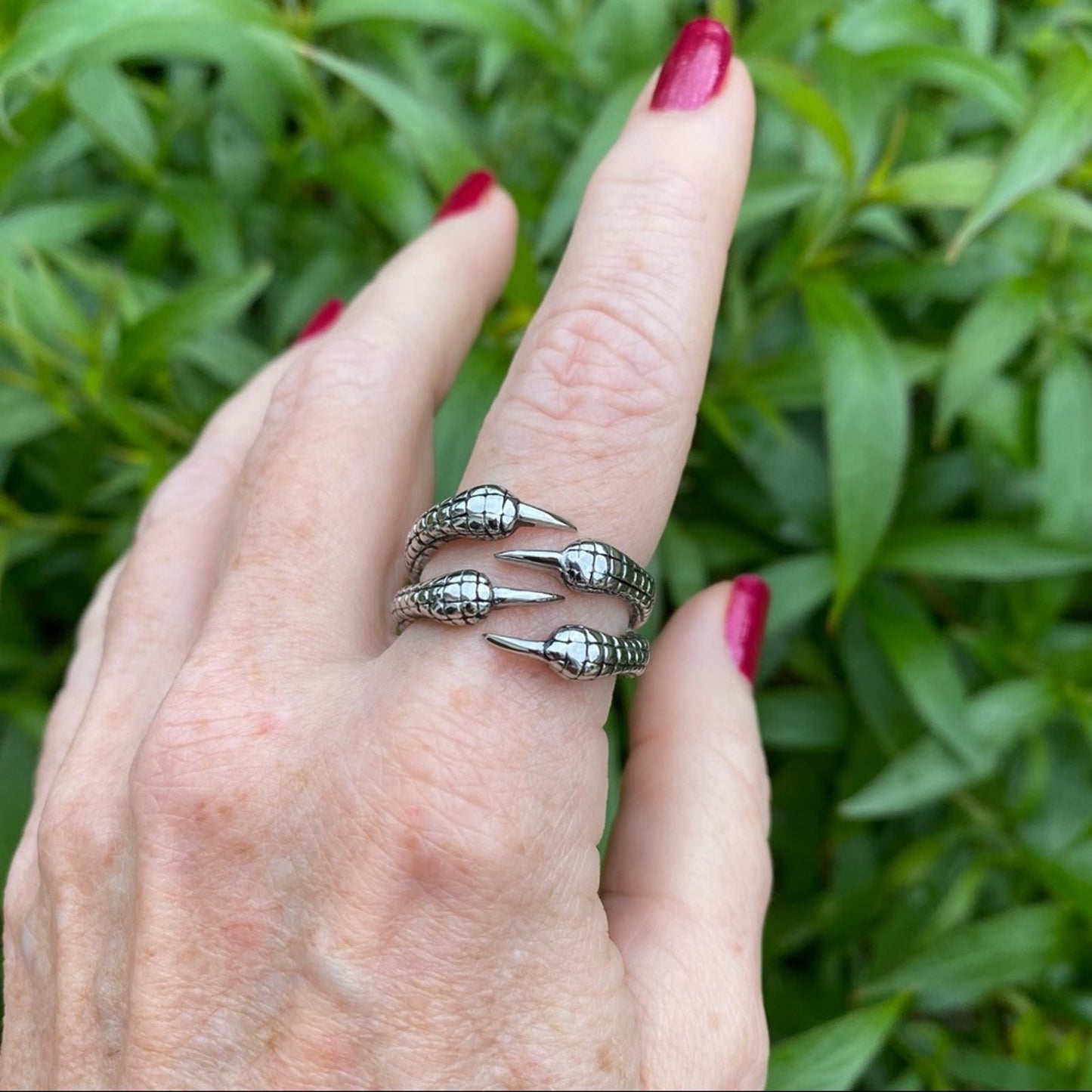 Mens Stainless Steel Gothic Claw Ring