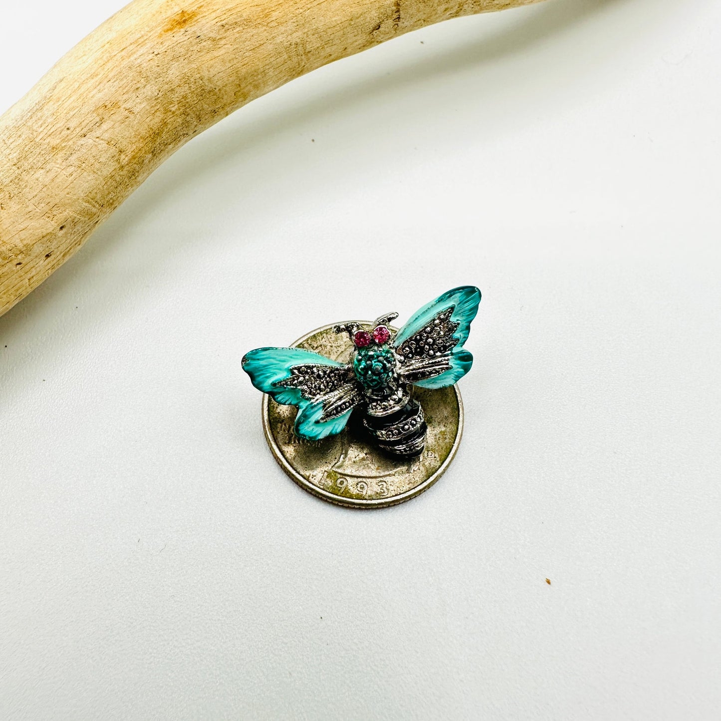 Vintage Hand Painted Bee Brooch Bee Pin
