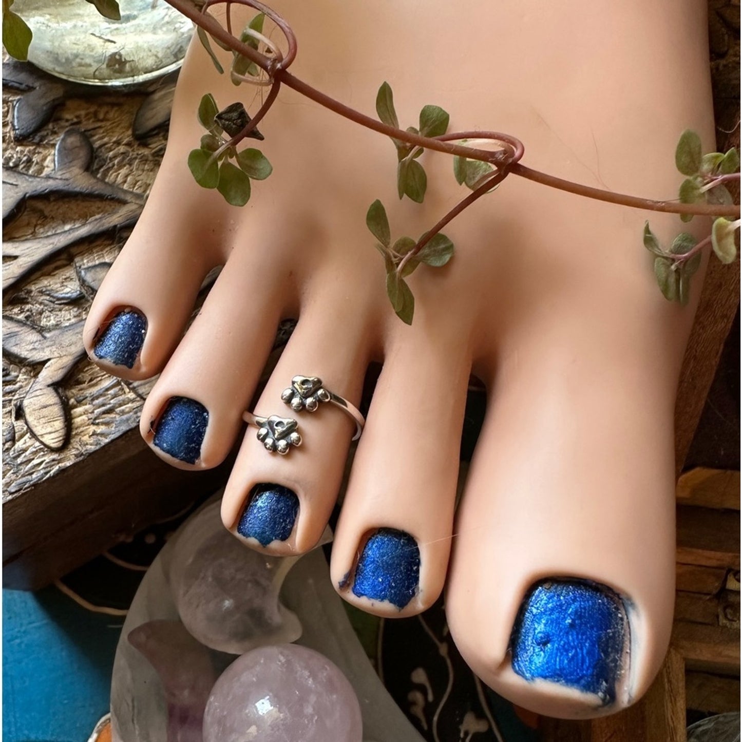 Animal Paws Sterling Silver Toe Ring