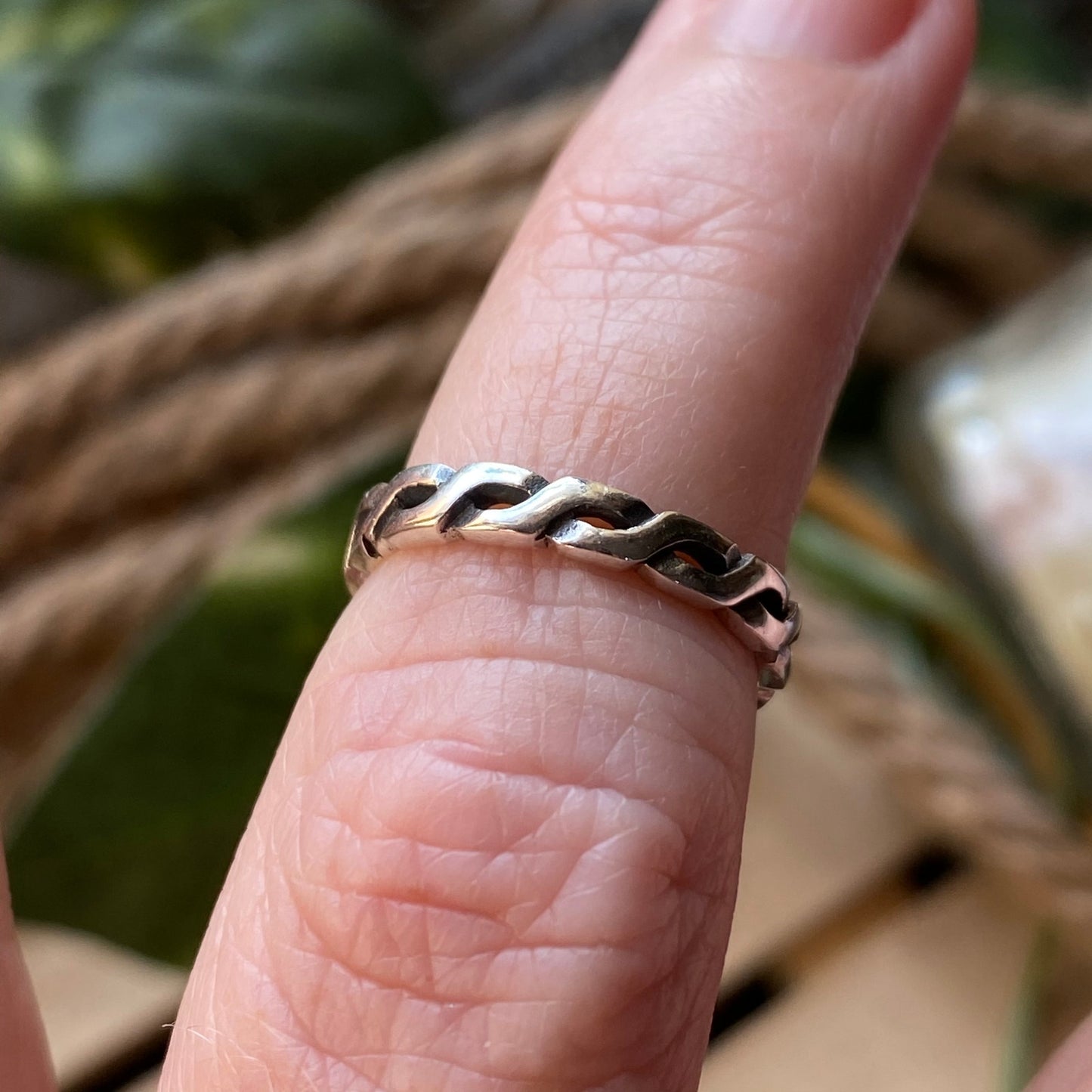 Sterling Silver Interwoven Toe Ring