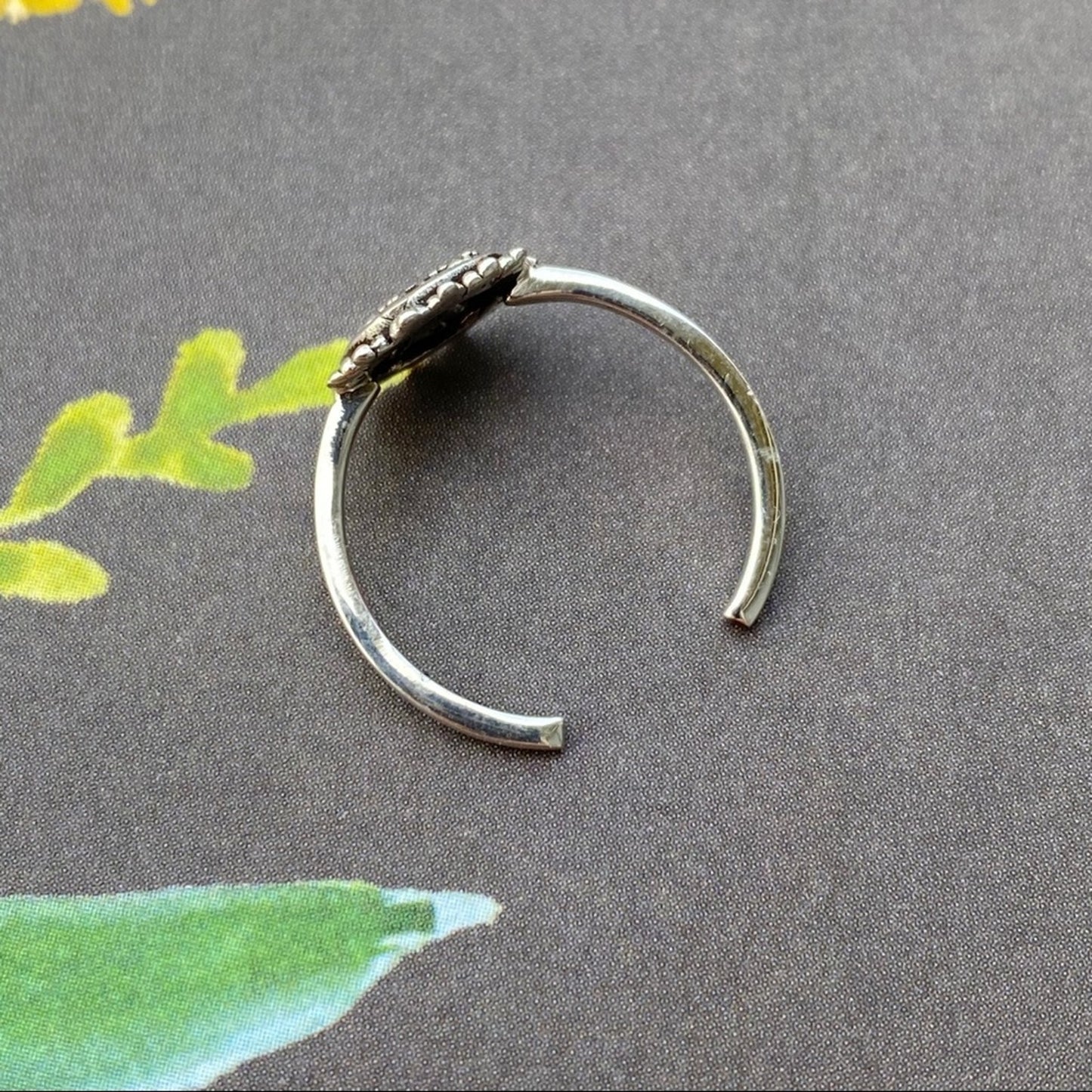 Sunburst Sterling Silver Toe Ring