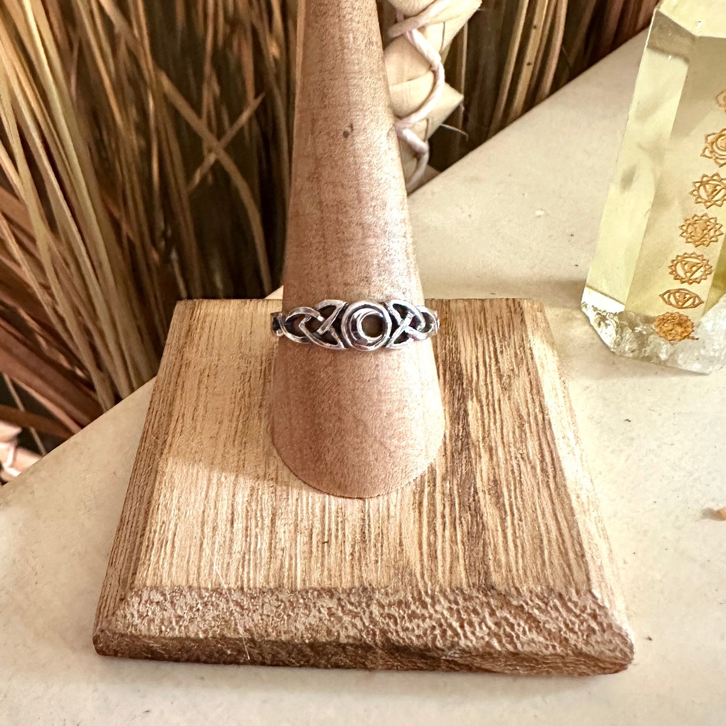 Sterling Silver Celtic Moon Ring