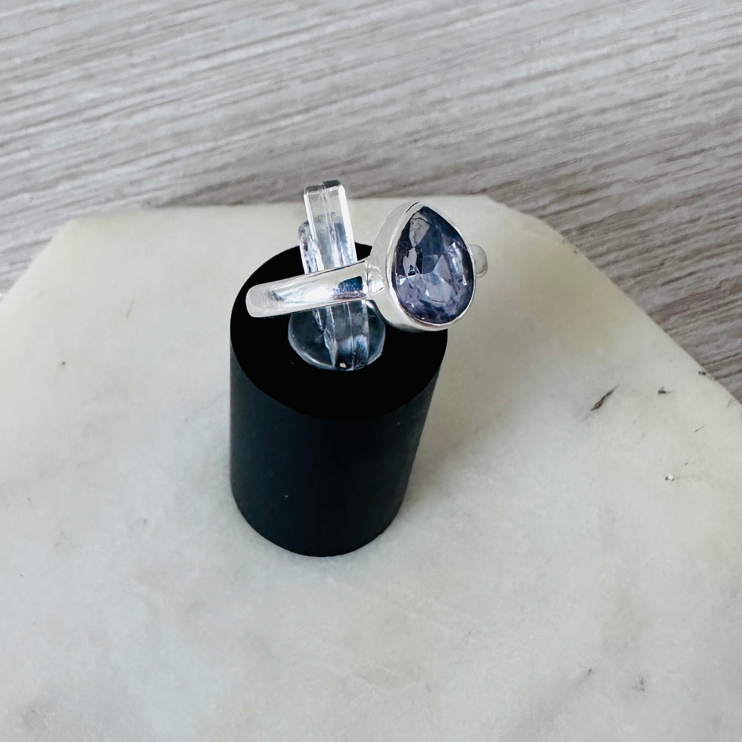 Lab Grown Color-change Alexandrite Sterling Silver Ring