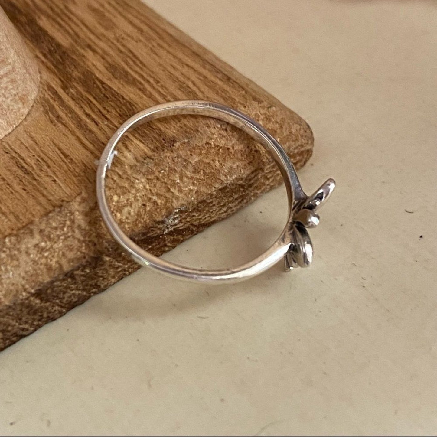 Dragonfly Sterling Silver Minimalist Ring 