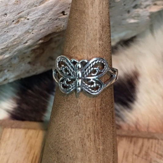 Butterfly Sterling Silver Toe Ring Midi Ring