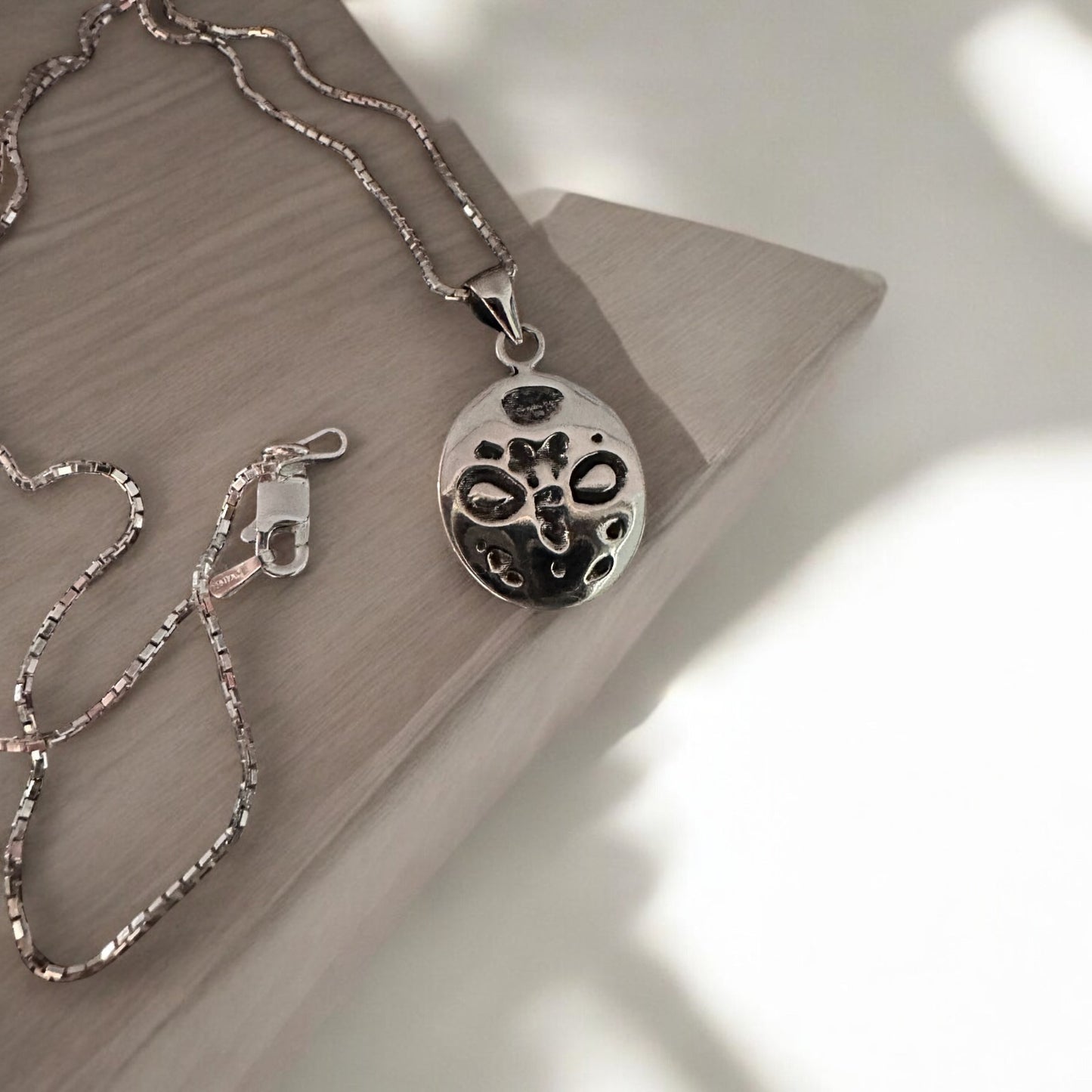 Sterling Silver Caduceus Necklace Sterling Silver Box Chain