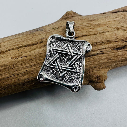Sterling Silver Hebrew Star of David Pendant
