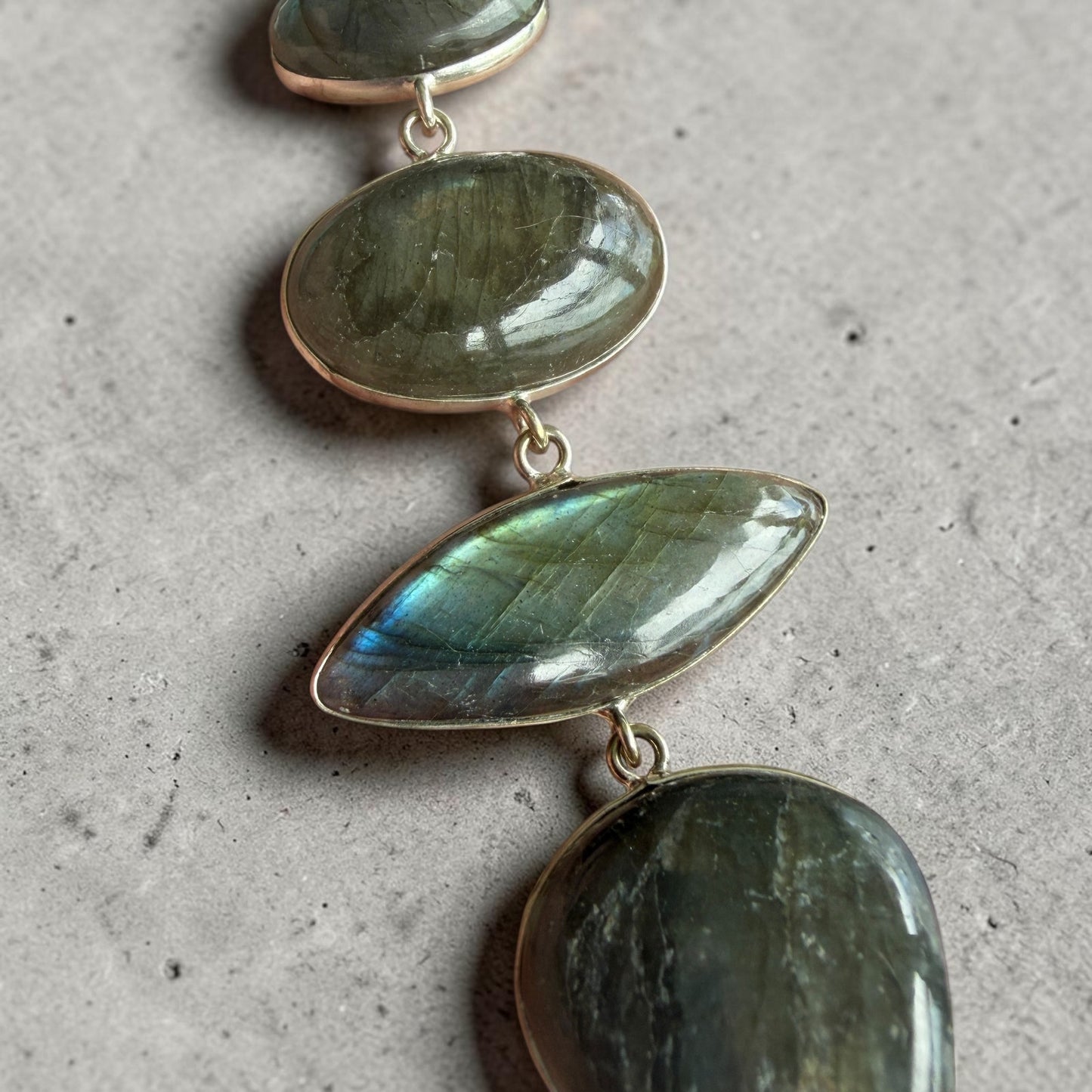 Flashy Labradorite Statement Pendant 925 Silver Overlay