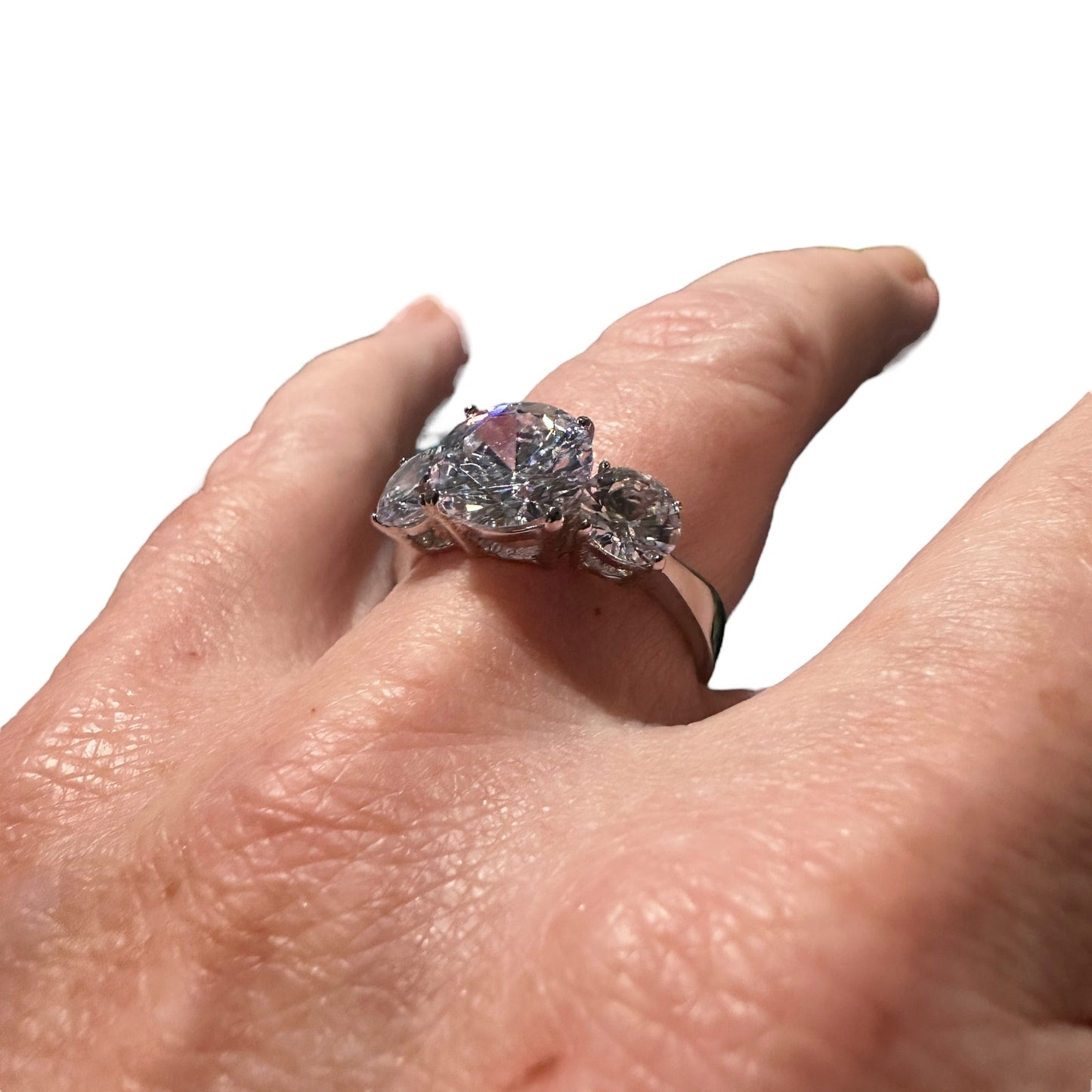 High polished Stainless Steel CZ Ring