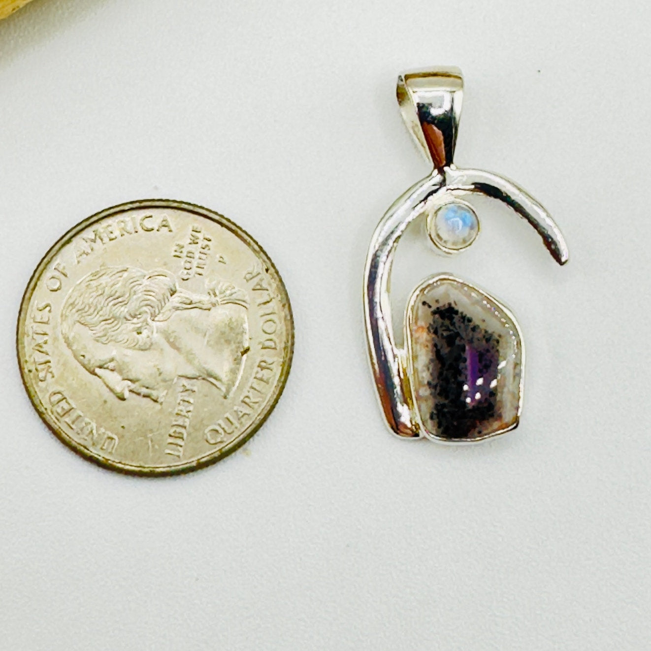 Super Amethyst & Moonstone Sterling Silver Pendant