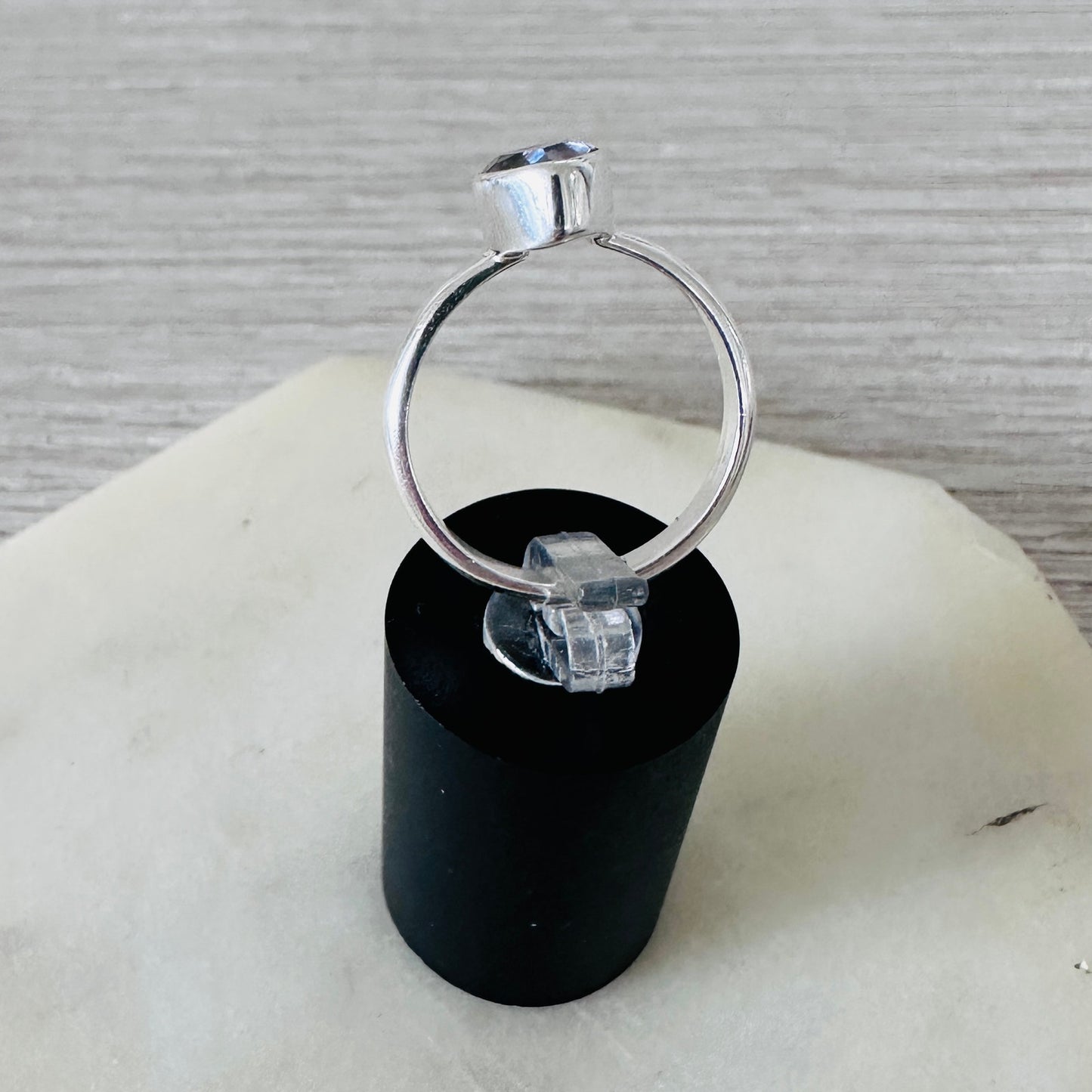 Lab Grown Color-change Alexandrite Sterling Silver Ring