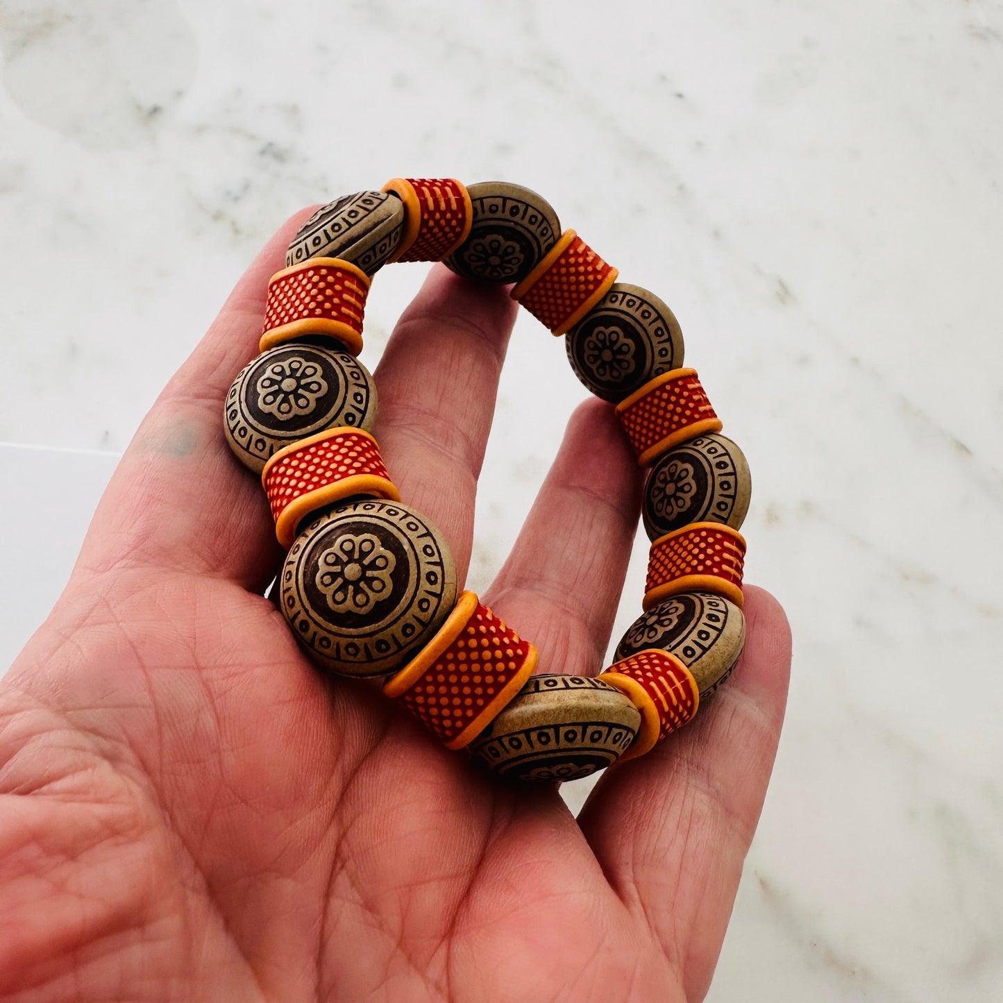 "Wo Som Bo" Coconut Shell Bracelet-Handmade Ghanaian Jewelry