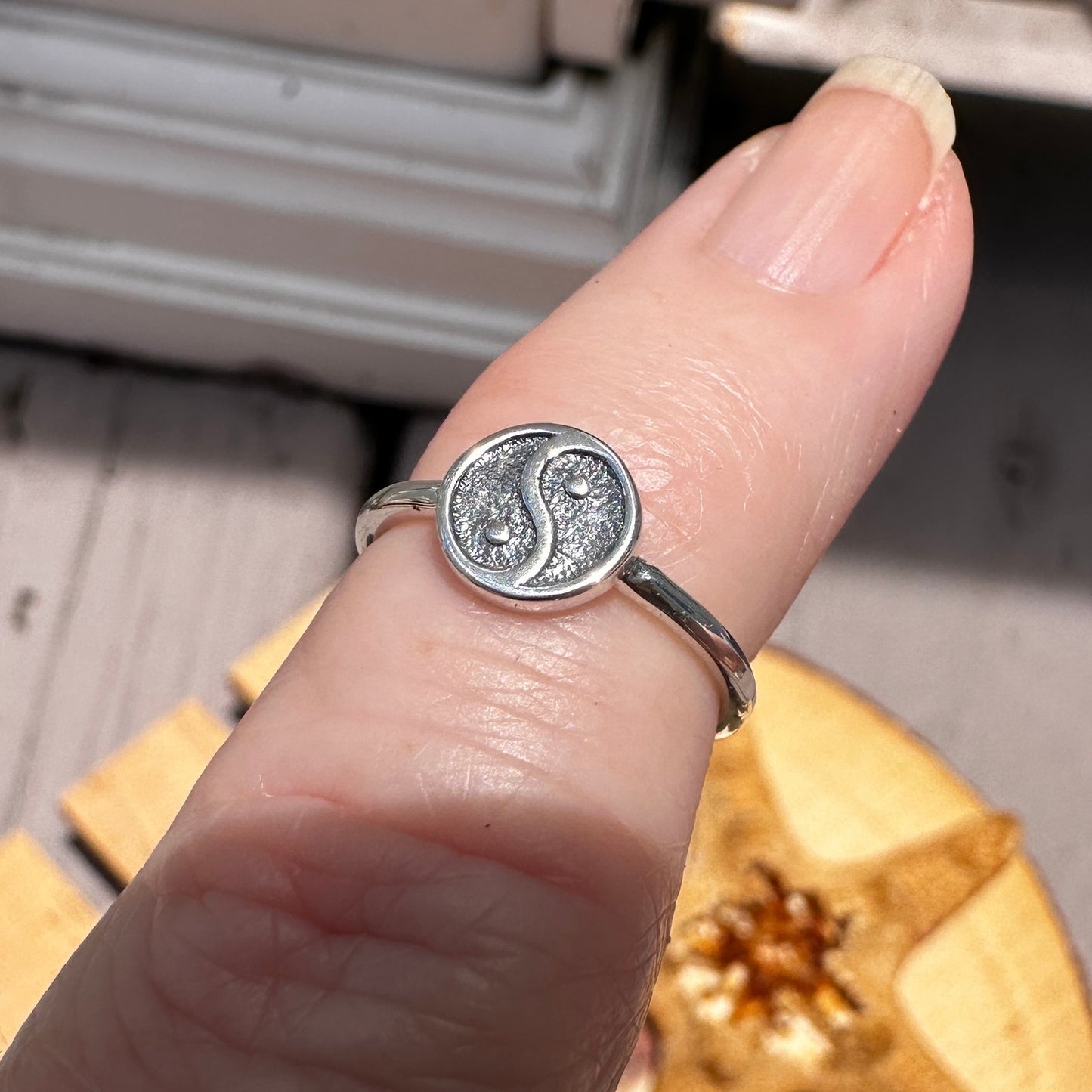 Yin Yang Sterling Silver Toe Ring