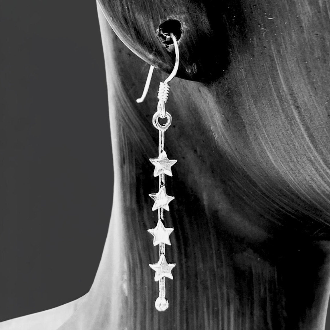 Cascading Stars Sterling Silver Earrings