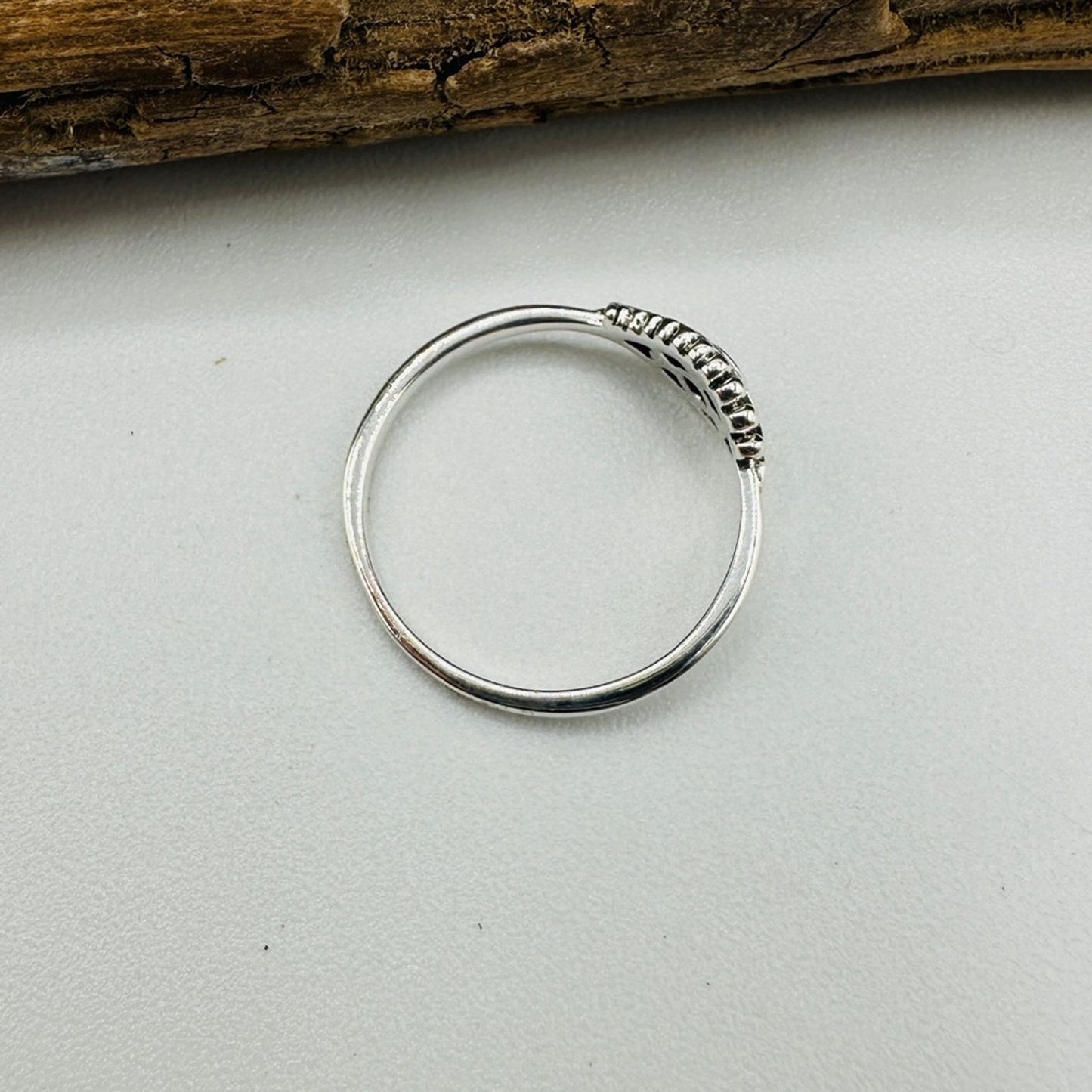 Evil Eye Sterling Silver CZ Ring Protection