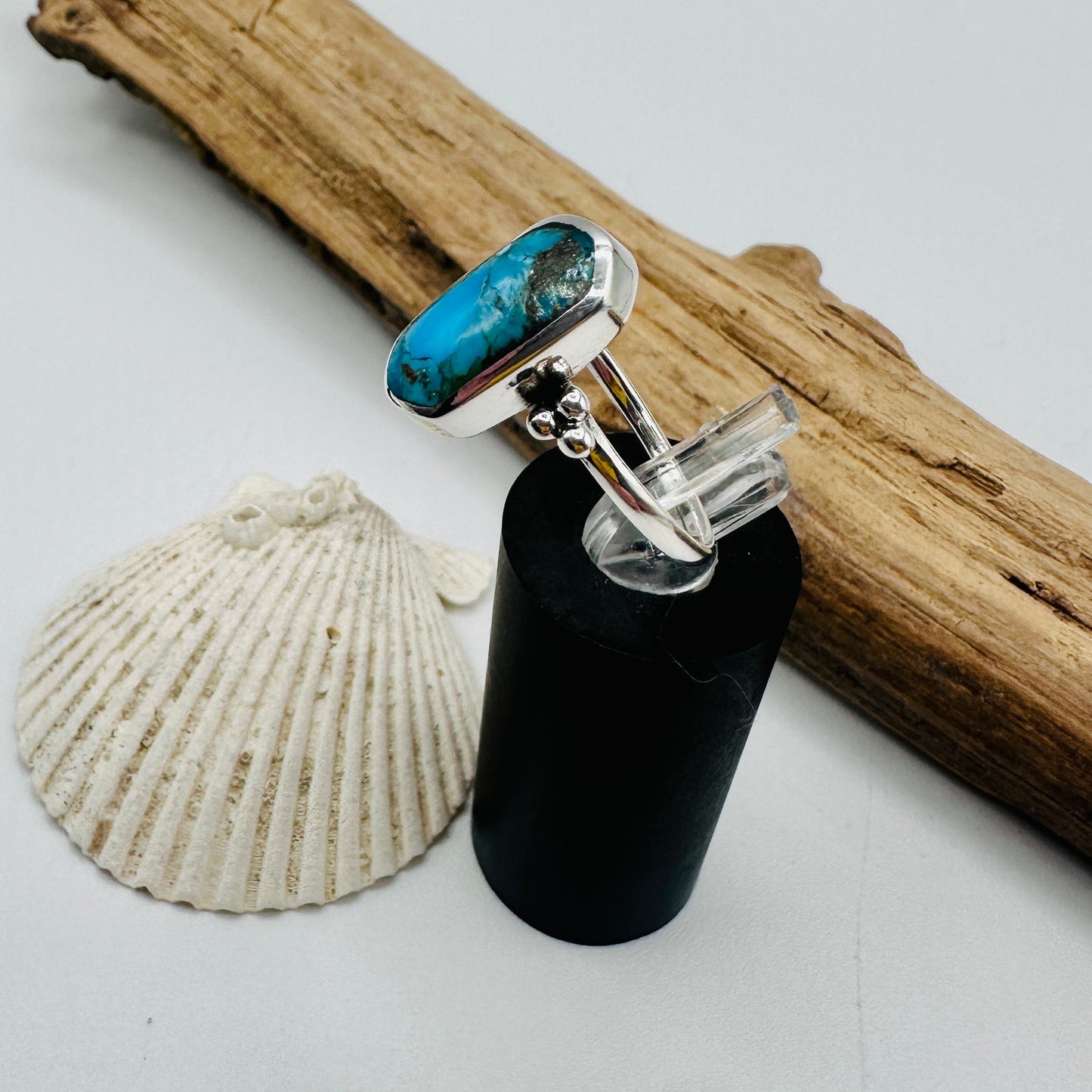 Sterling Silver Turquoise Statement Ring-Vintage Inspired Boho Jewelry