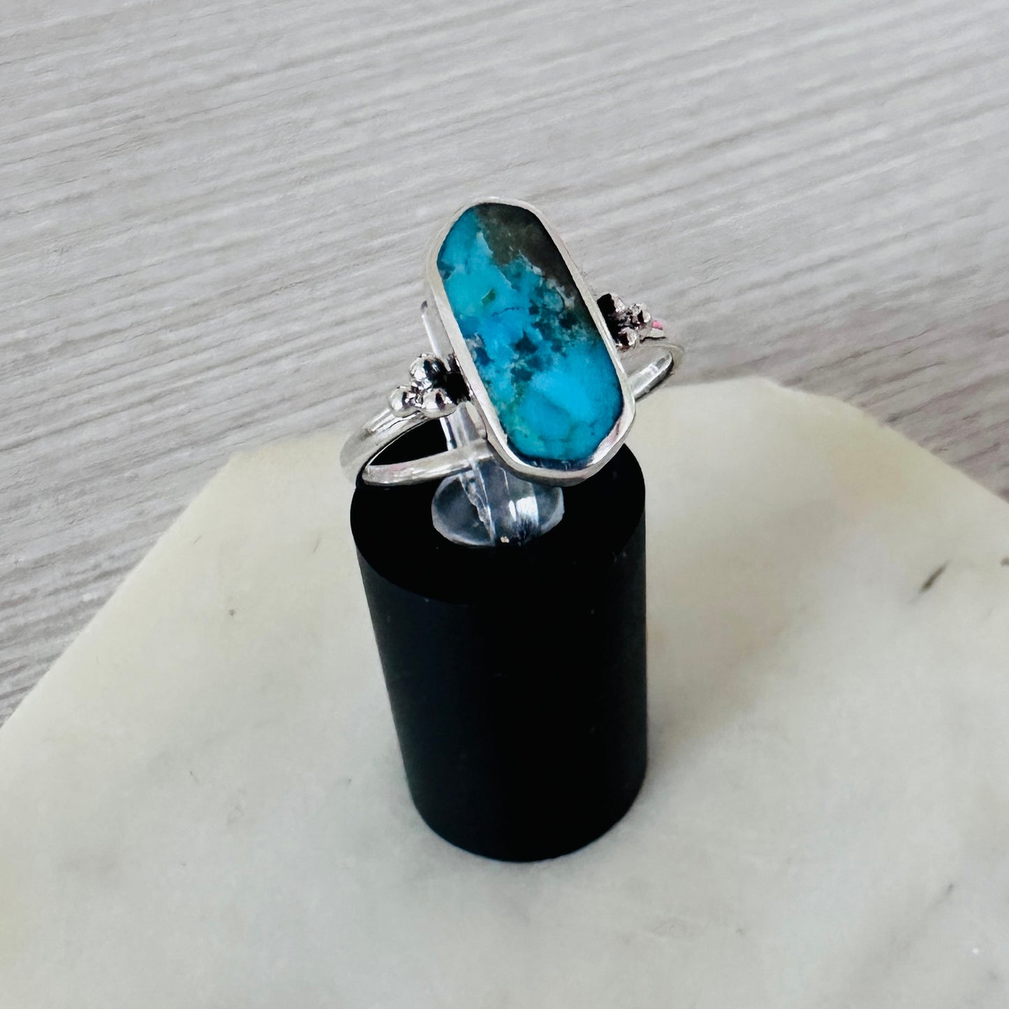 Sterling Silver Turquoise Statement Ring-Vintage Inspired Boho Jewelry
