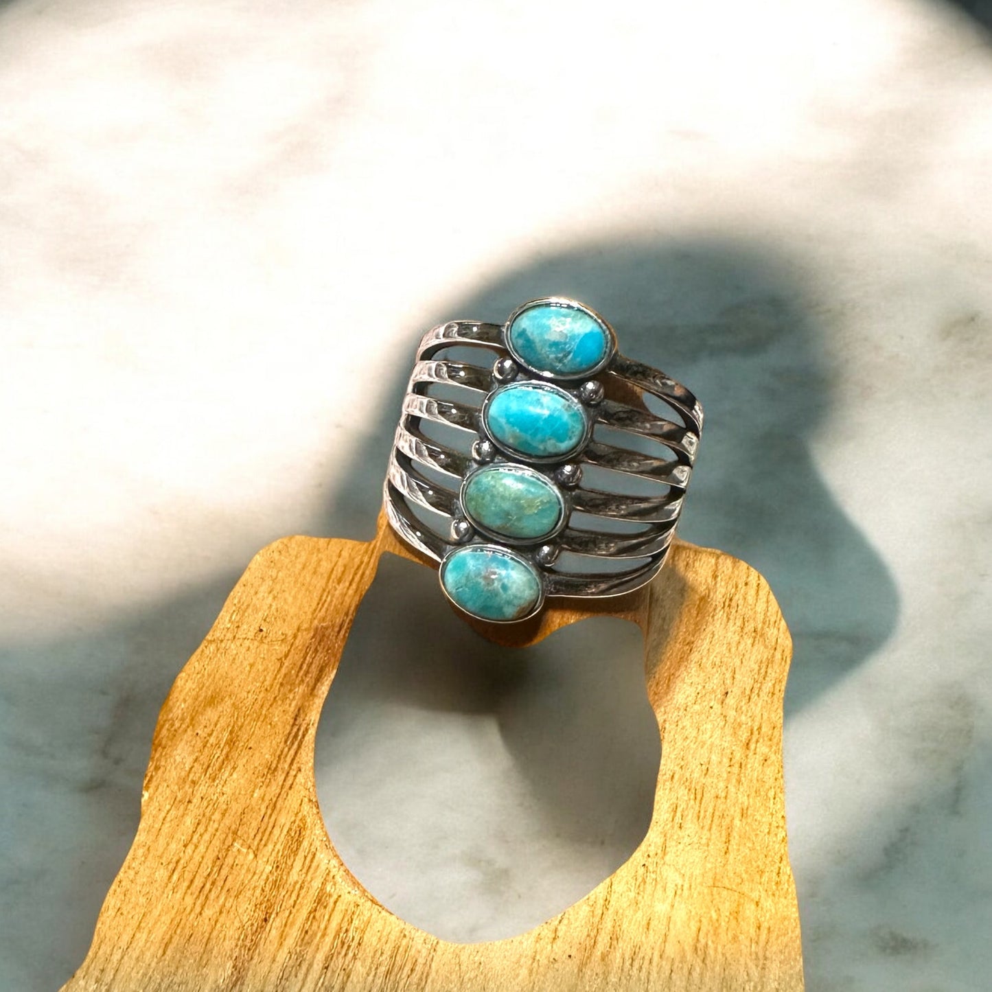 Sterling Silver Genuine Turquoise Ring, Boho Ring, Statement Ring, Silver Rings
