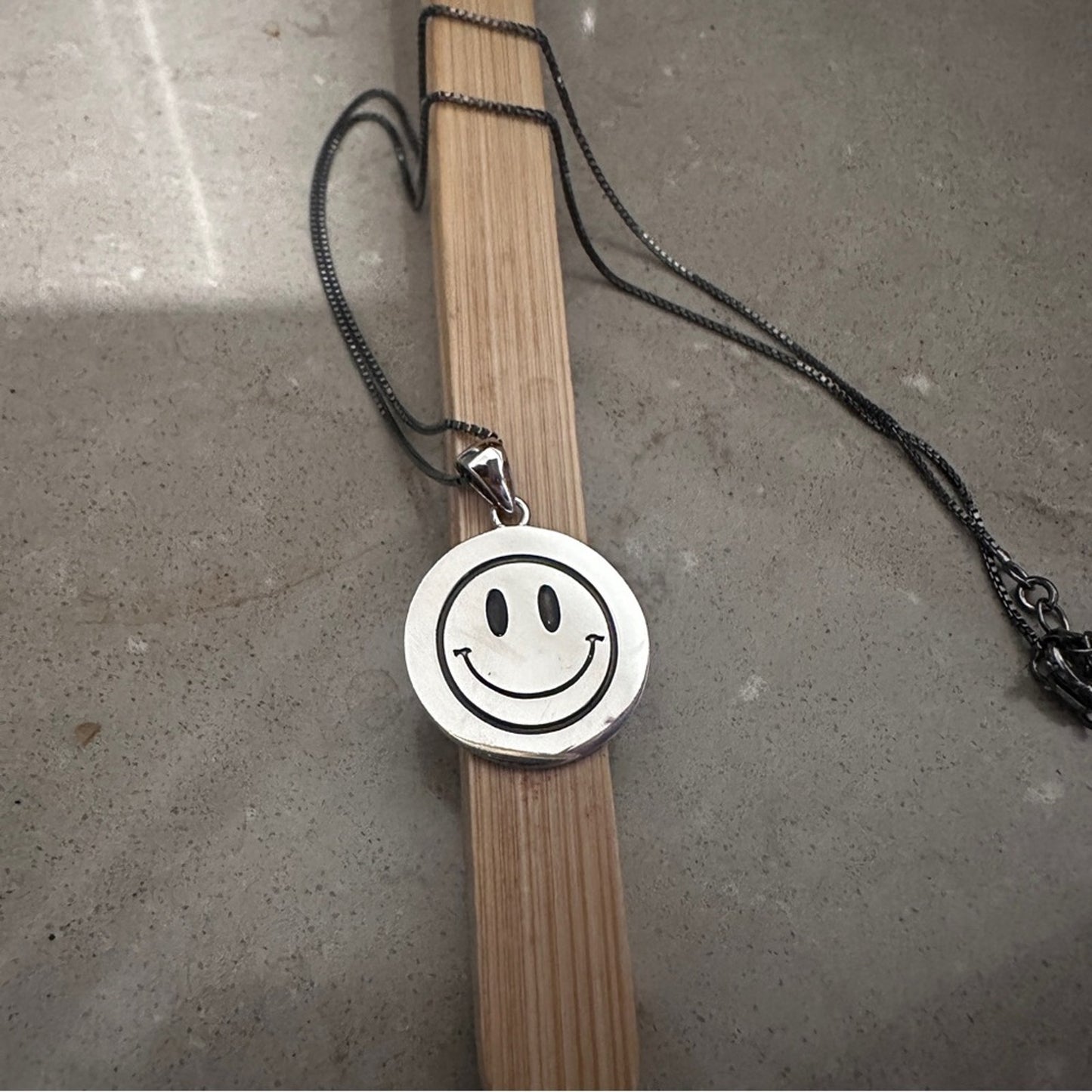 Sterling Silver Smiley Face Necklace – “Smile You’re Beautiful”