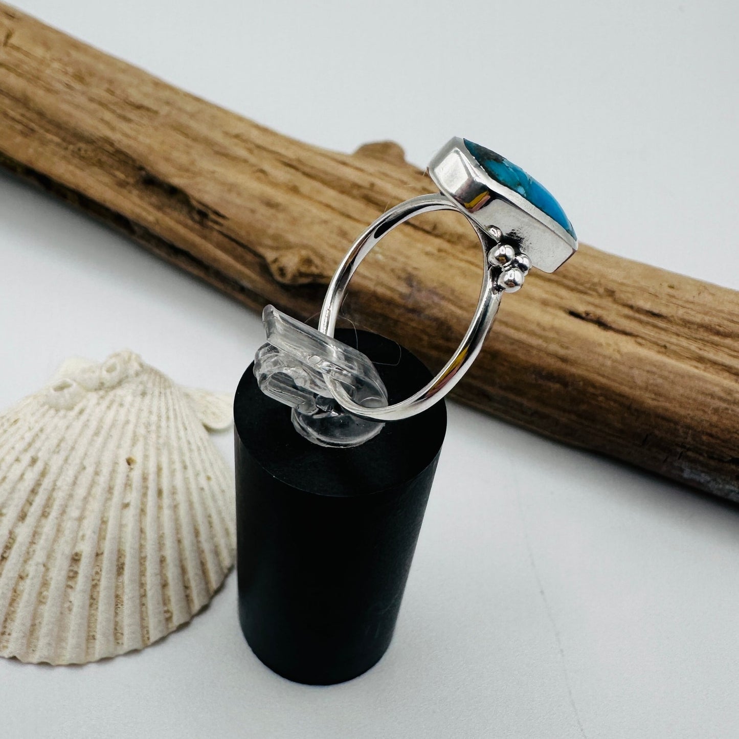 Sterling Silver Turquoise Statement Ring-Vintage Inspired Boho Jewelry