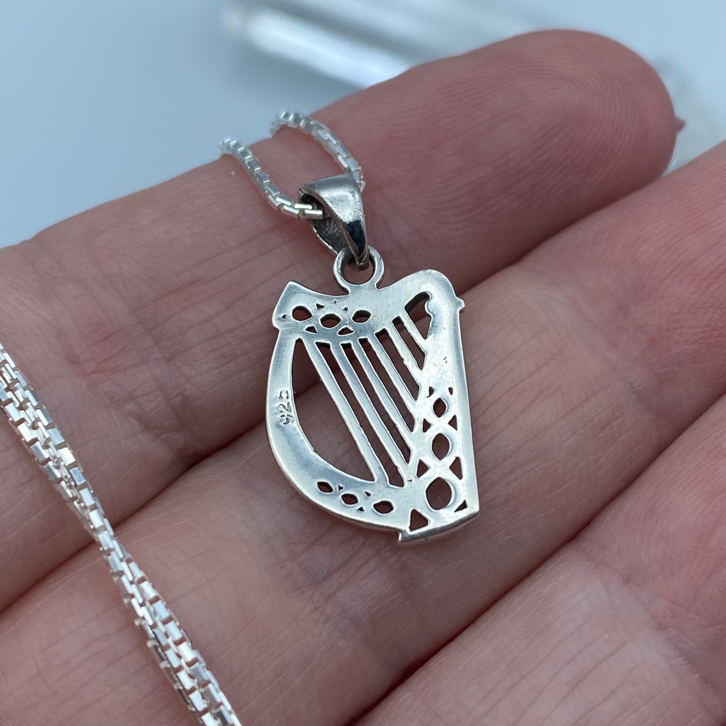 Harp Sterling Silver Necklace