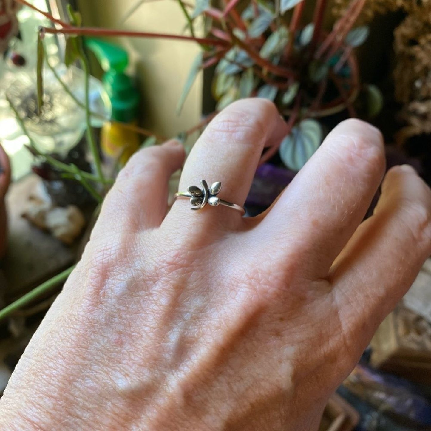 Dragonfly Sterling Silver Minimalist Ring 