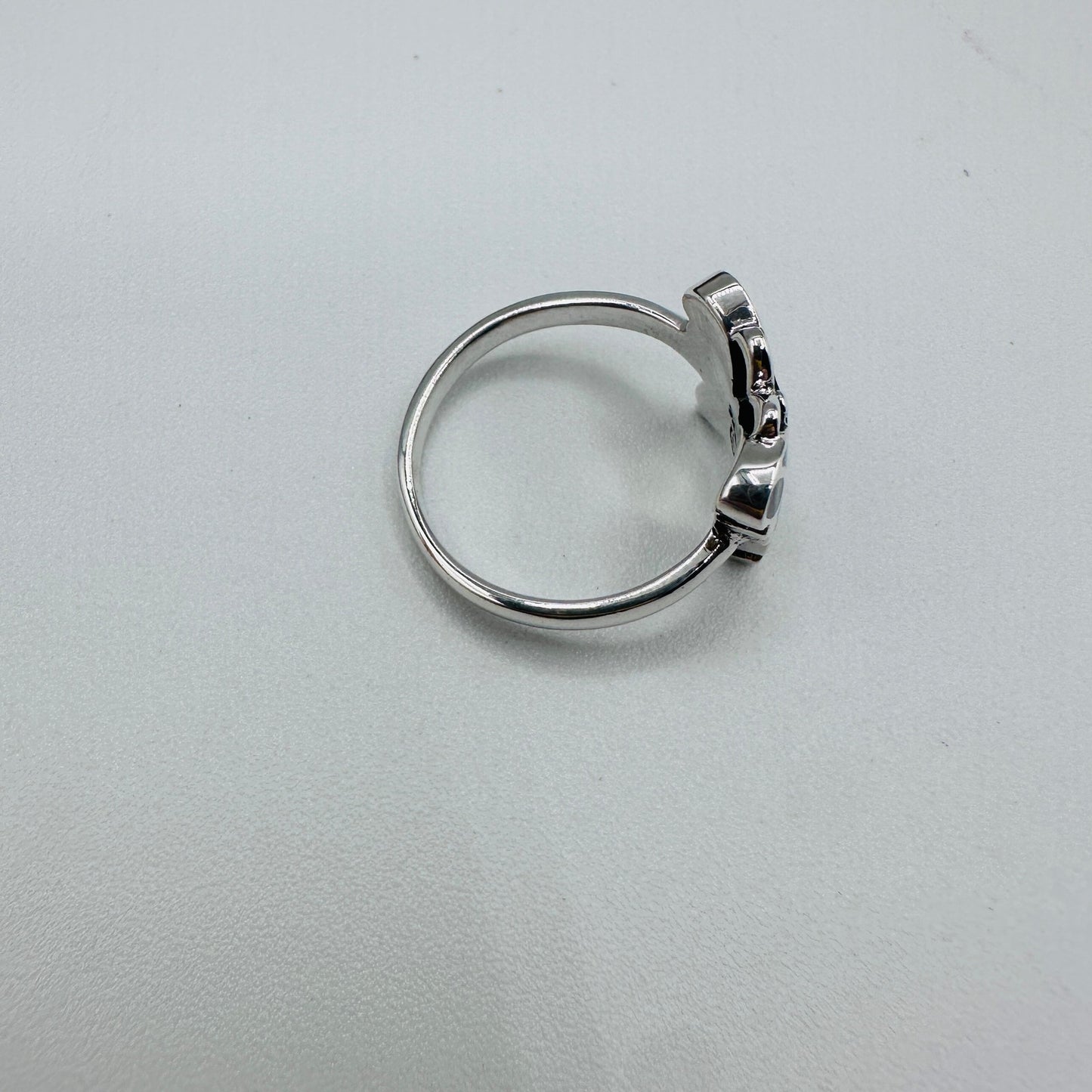 Abalone Butterfly Sterling Silver Ring