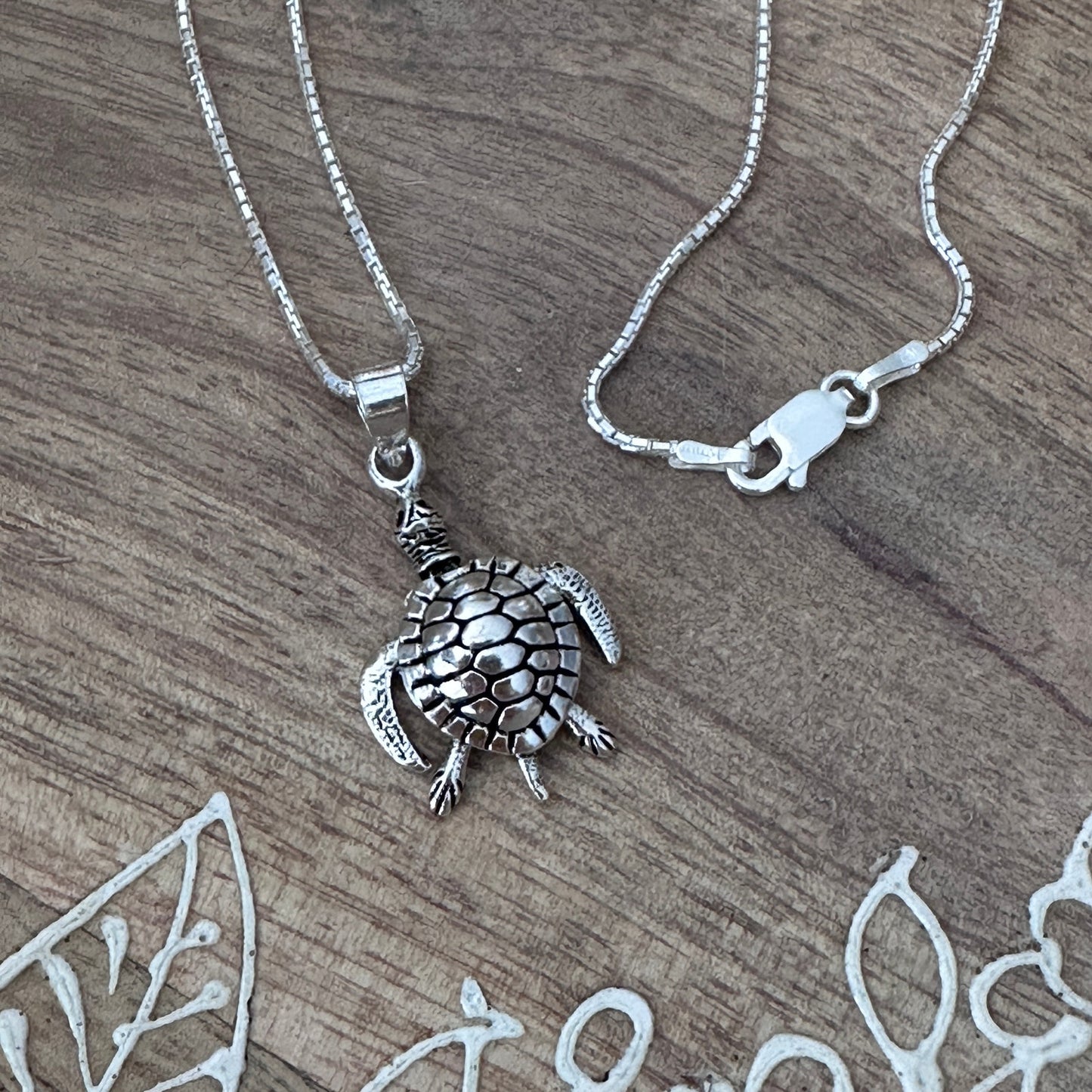Sterling Silver  Turtle Necklace With Moving Limbs