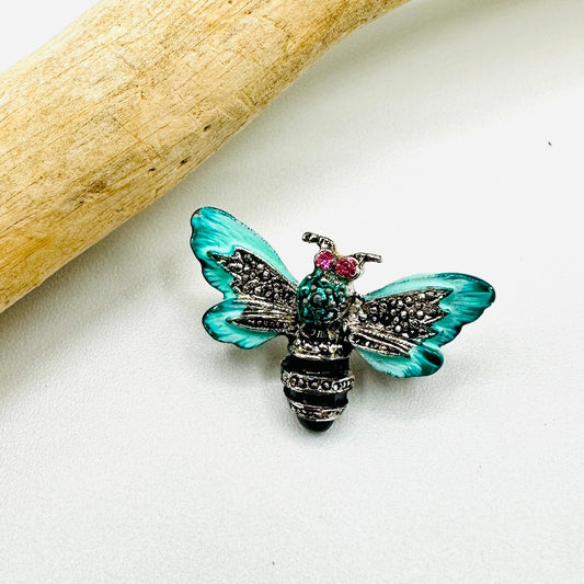 Vintage Hand Painted Bee Brooch Bee Pin