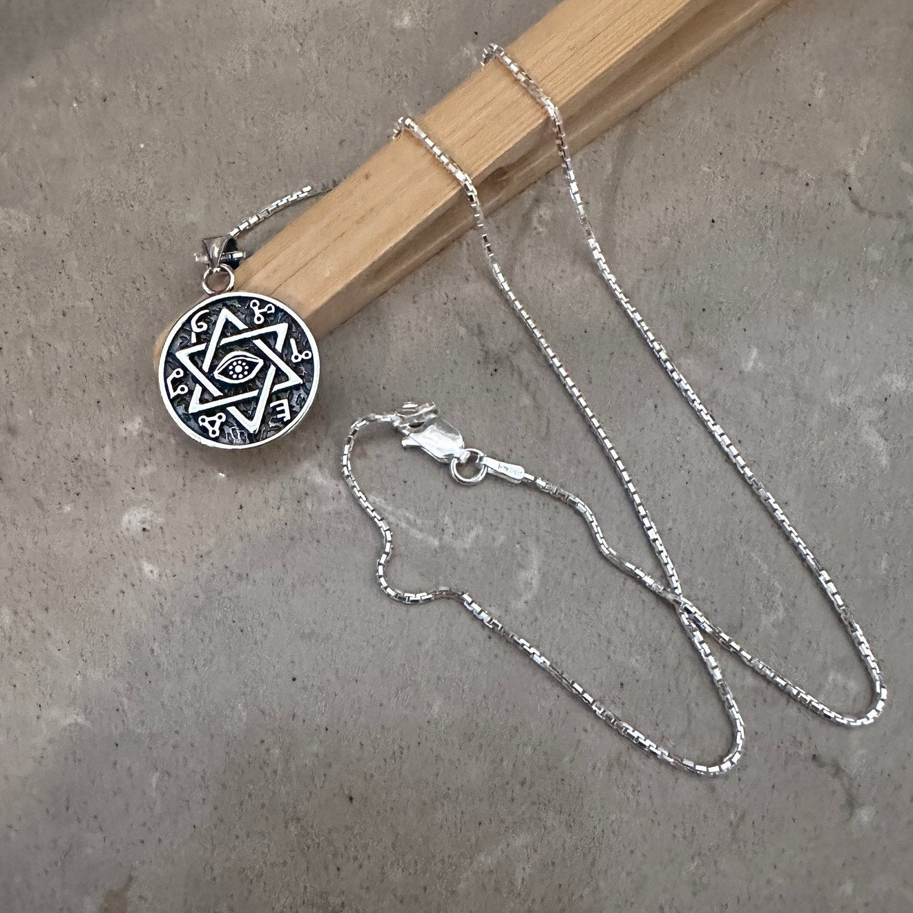 Star Of David Evil Eye Protection Necklace