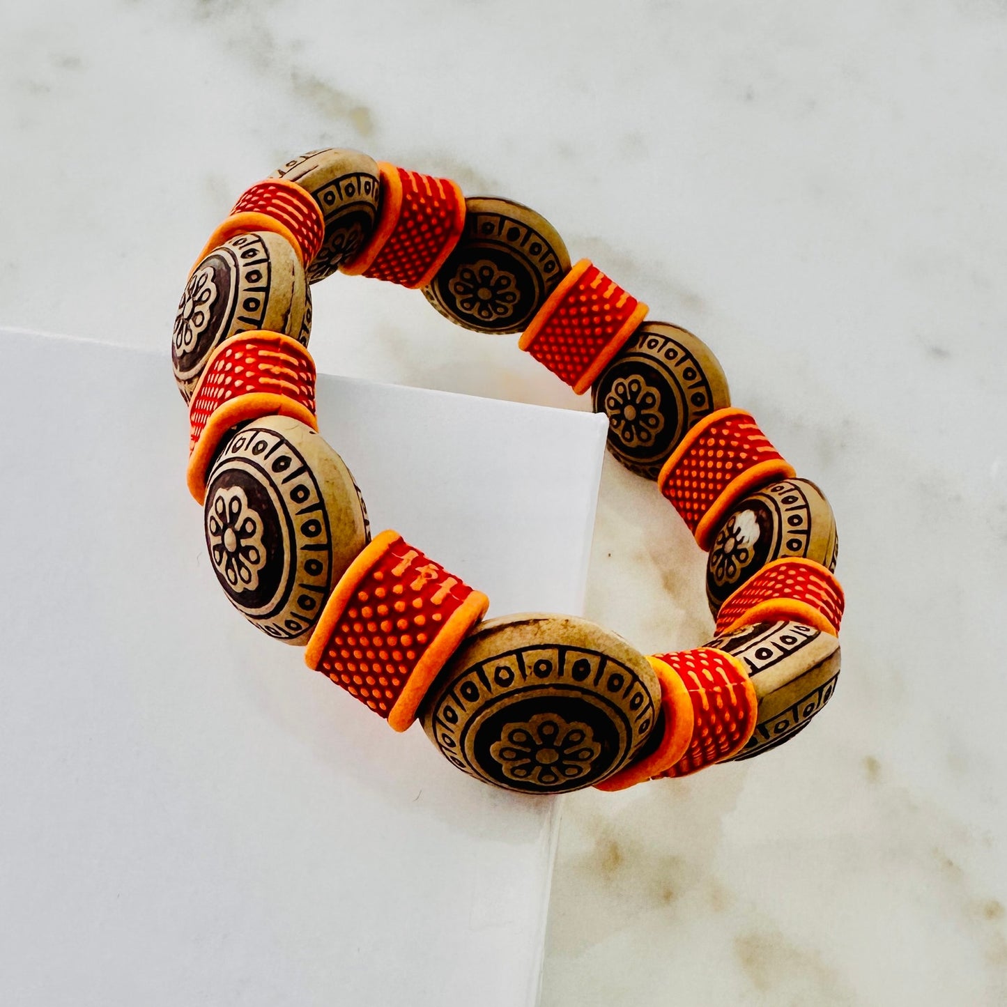 "Wo Som Bo" Coconut Shell Bracelet-Handmade Ghanaian Jewelry