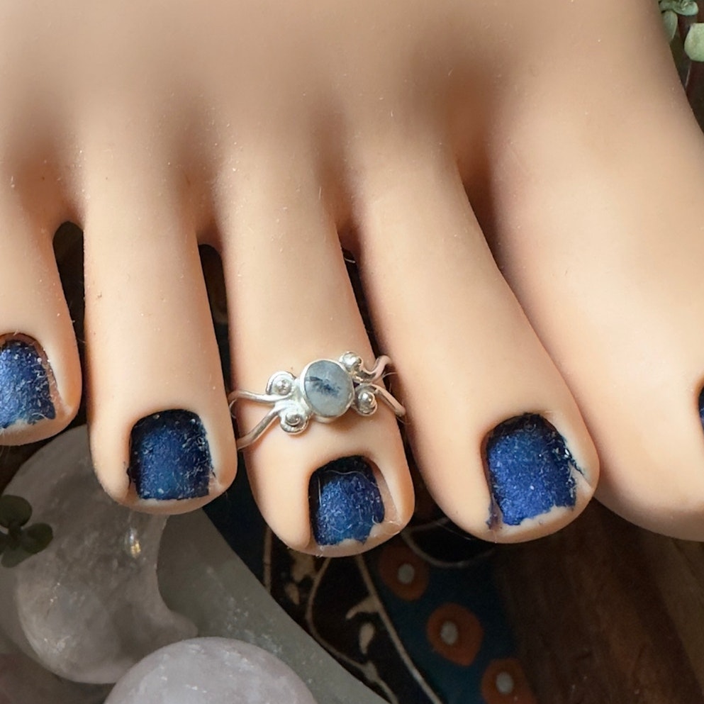 Moonstone Sterling Silver Toe Ring