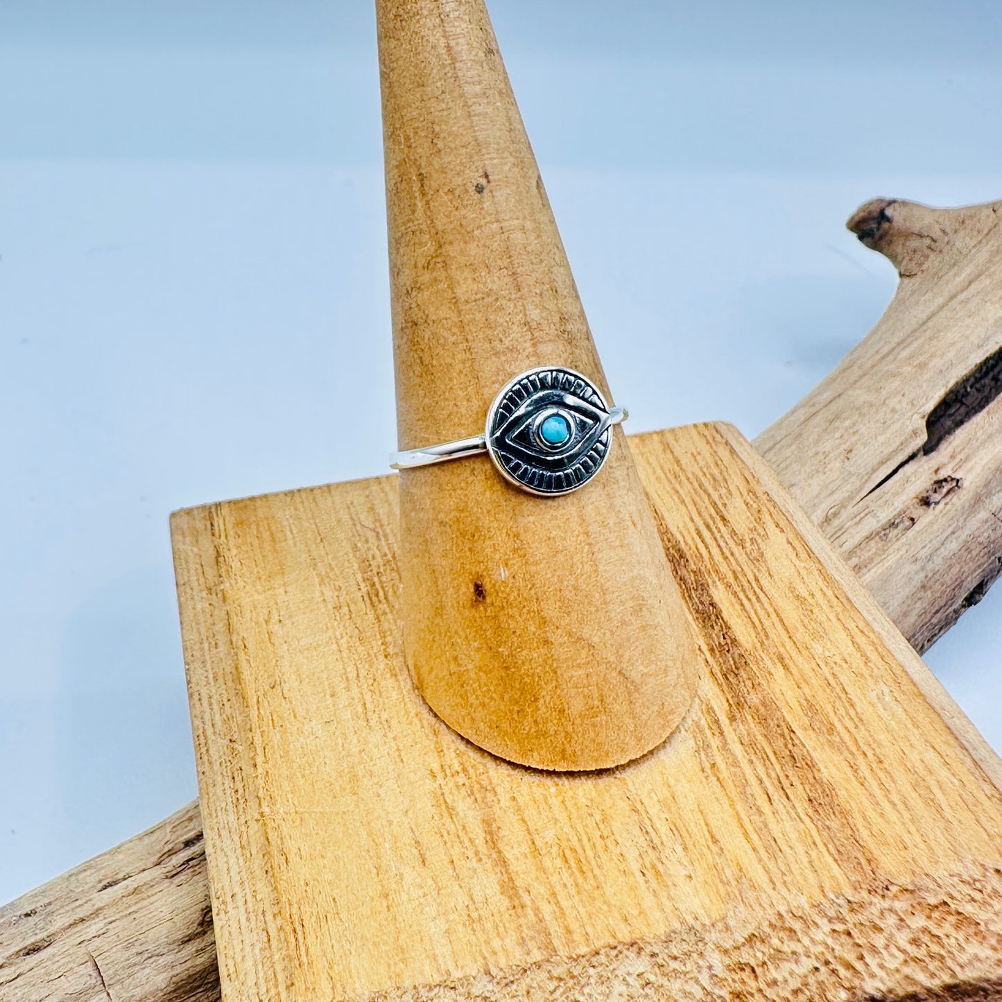 Evil Eye Turquoise Ring, Eye Ring