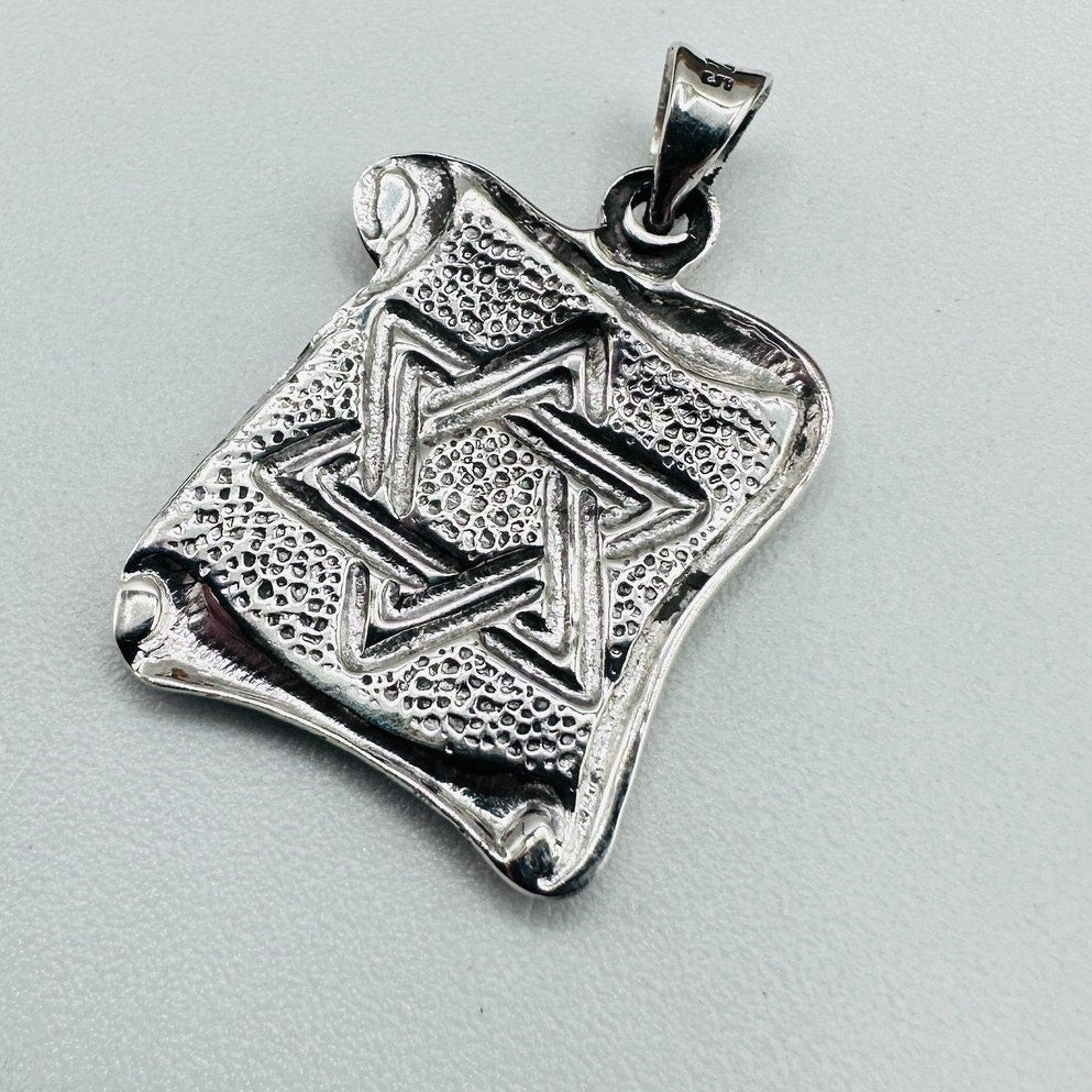 Sterling Silver Hebrew Star of David Pendant
