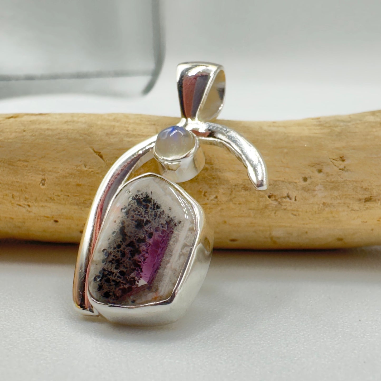 Super Amethyst & Moonstone Sterling Silver Pendant