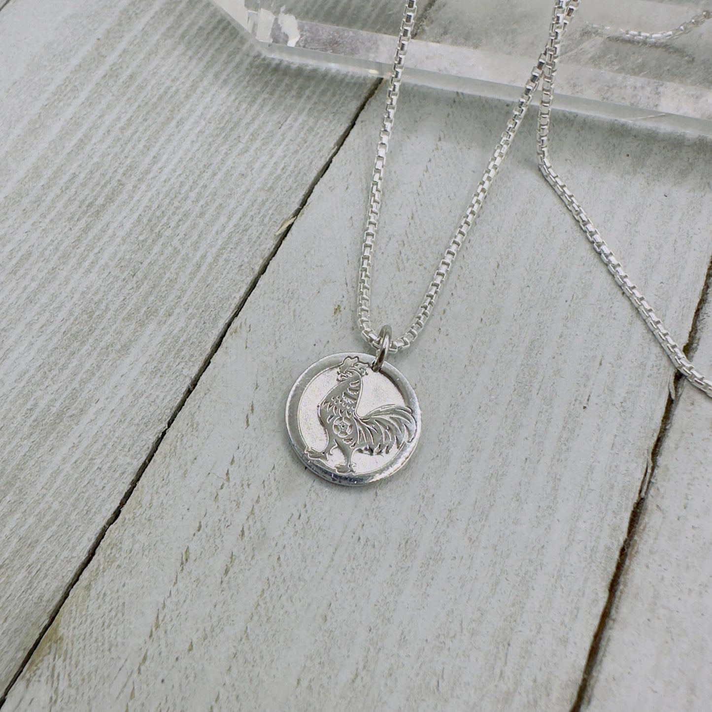Sterling Silver Chinese Zodiac Rooster Necklace