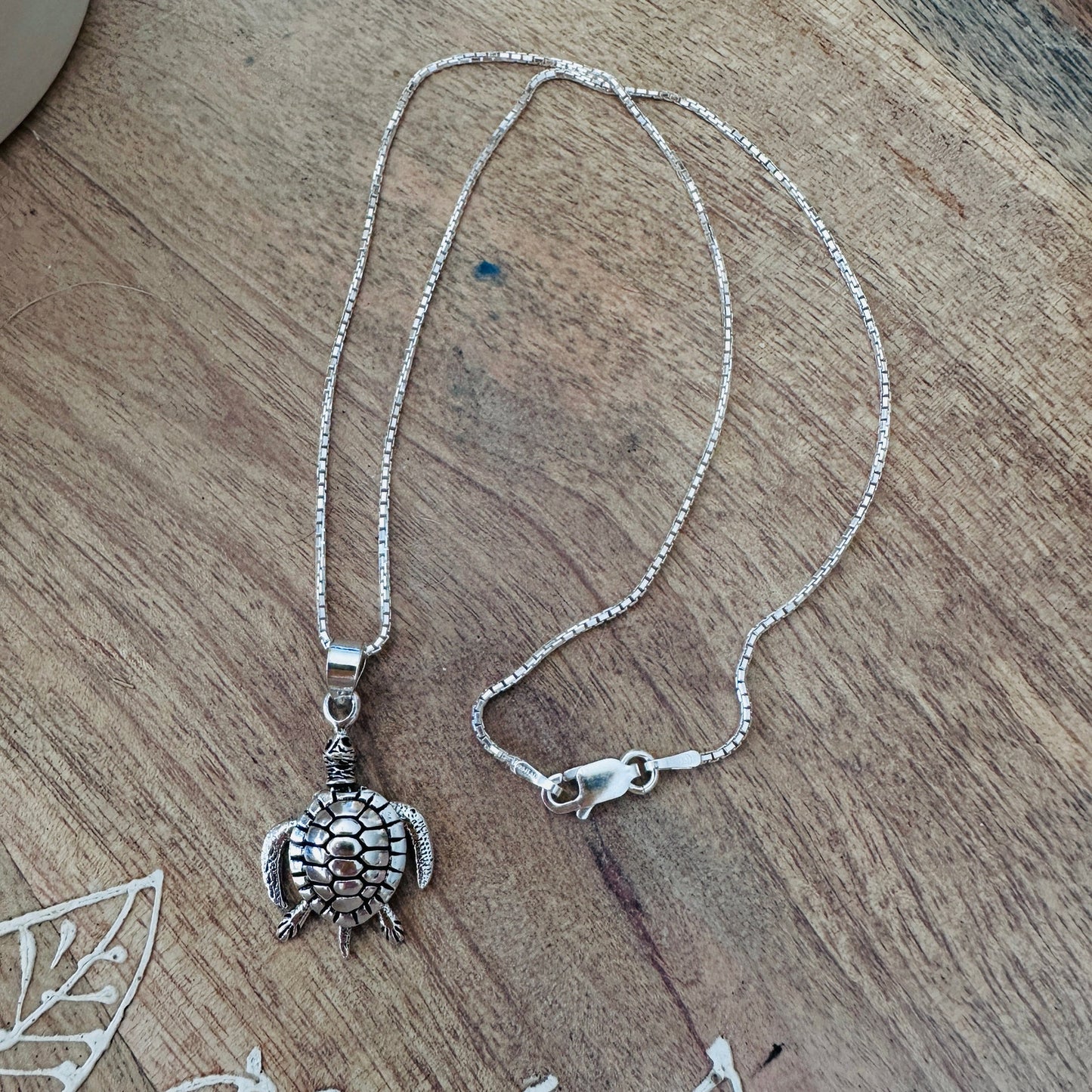 Sterling Silver  Turtle Necklace With Moving Limbs