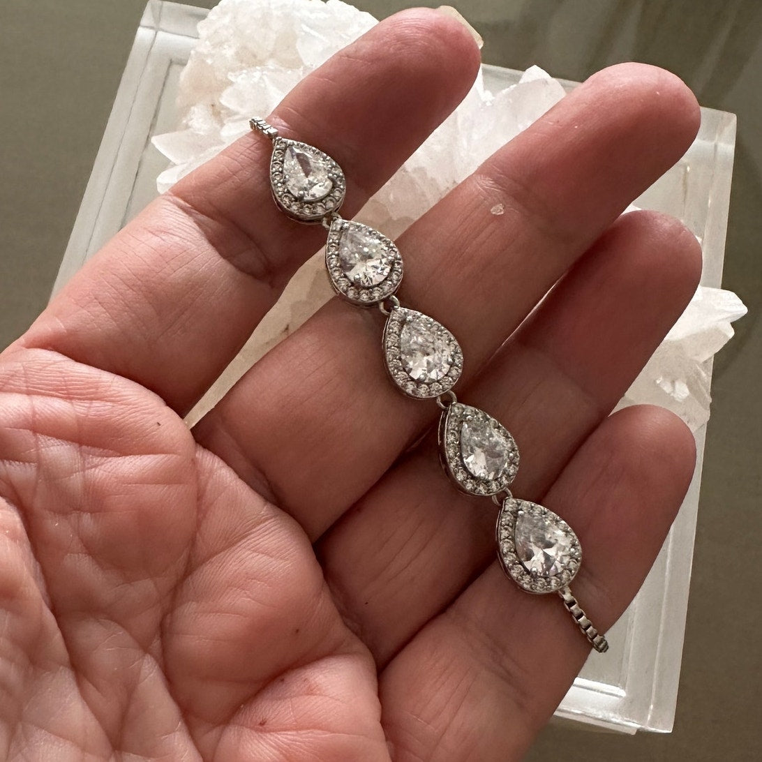 Cubic Zirconia Slider Bracelet