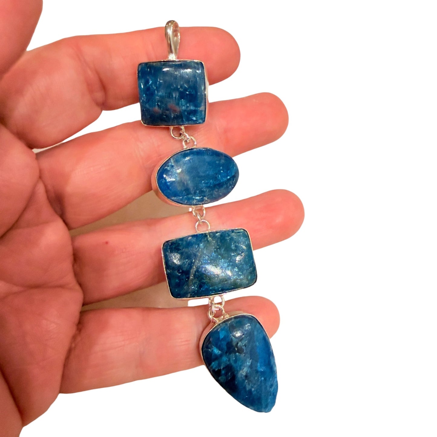 Blue Apatite Statement Pendant