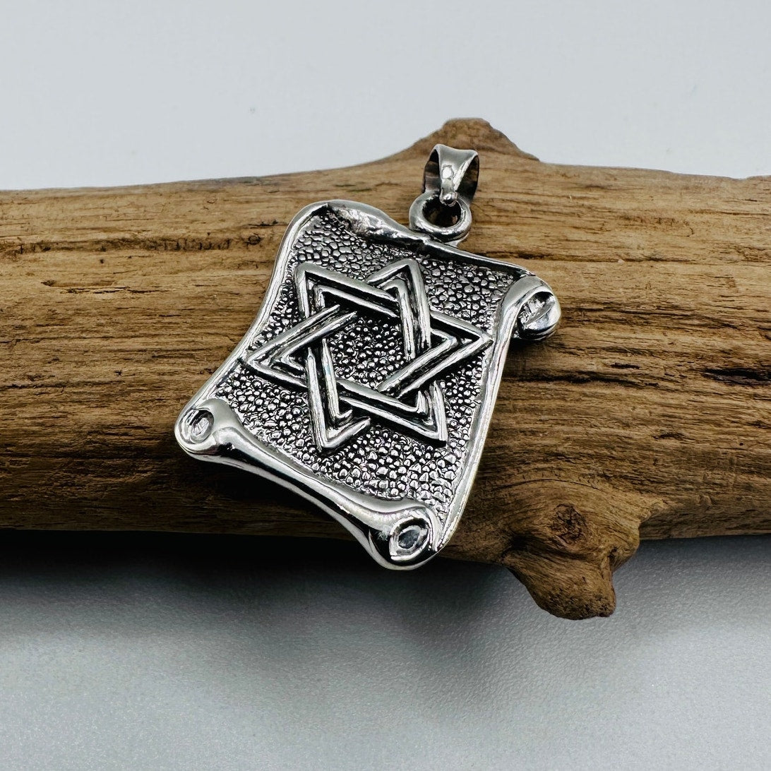 Sterling Silver Hebrew Star of David Pendant