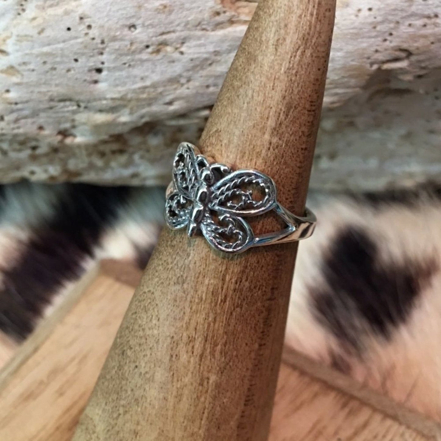 Butterfly Sterling Silver Toe Ring Midi Ring