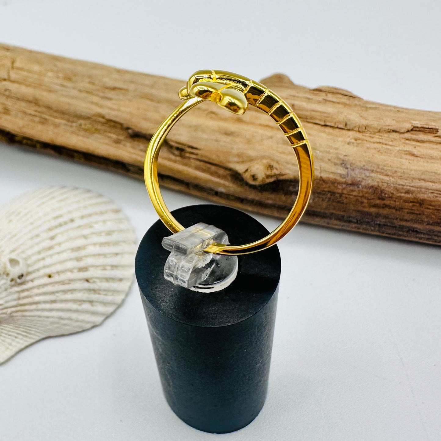 Gold Dragonfly Sterling Silver Ring