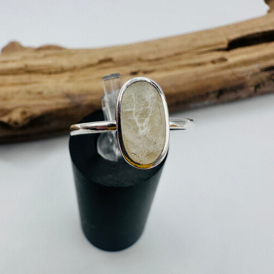 Moonstone Oval Minimalist Gemstone Ring