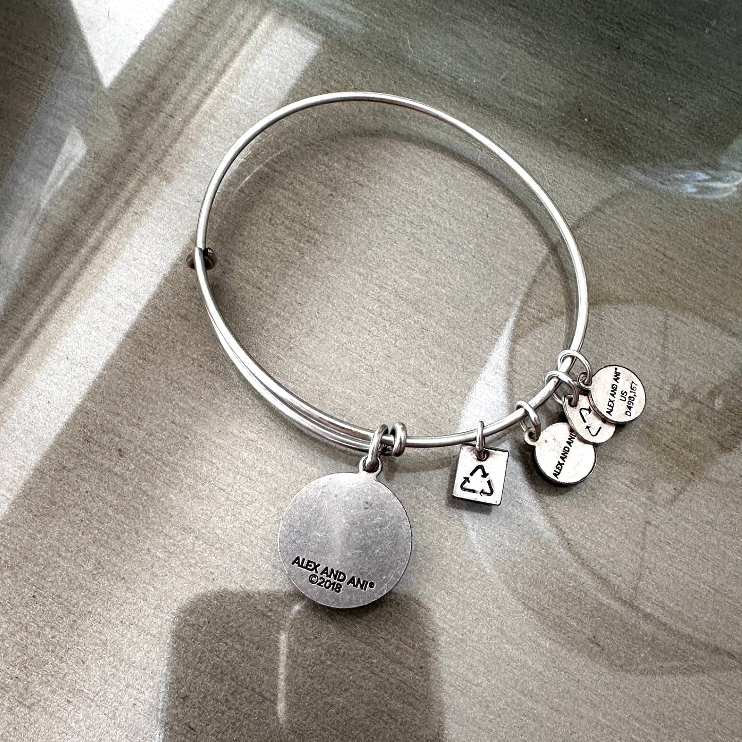 Alex & Ani "Music is Love" Silver-Tone Expandable Charm Bracelet
