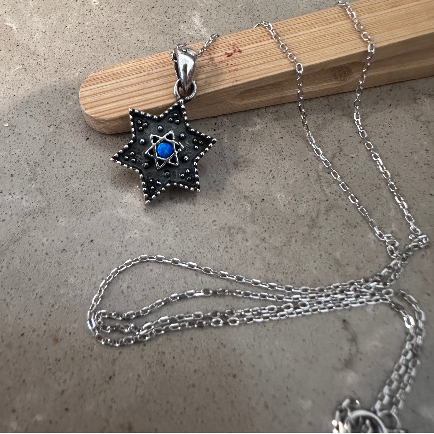 Star of David, Jewish Star Sterling Silver Necklace