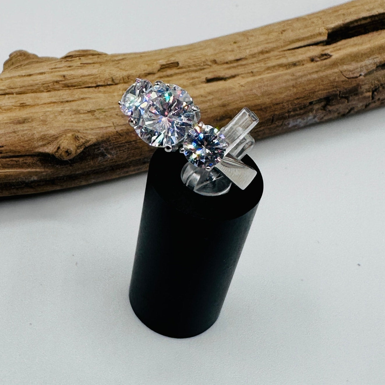 High polished Stainless Steel CZ Ring