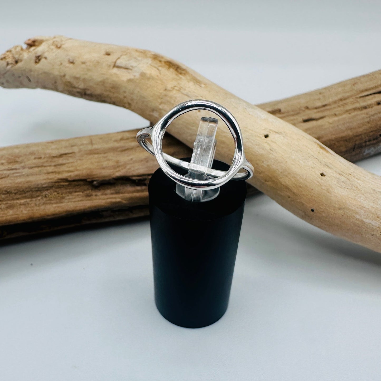 Sterling Silver Modern High Polish Circle Ring