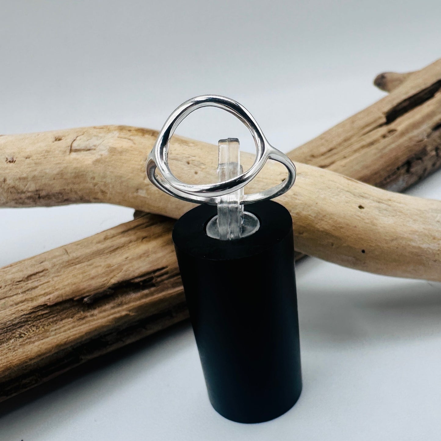 Sterling Silver Modern High Polish Circle Ring