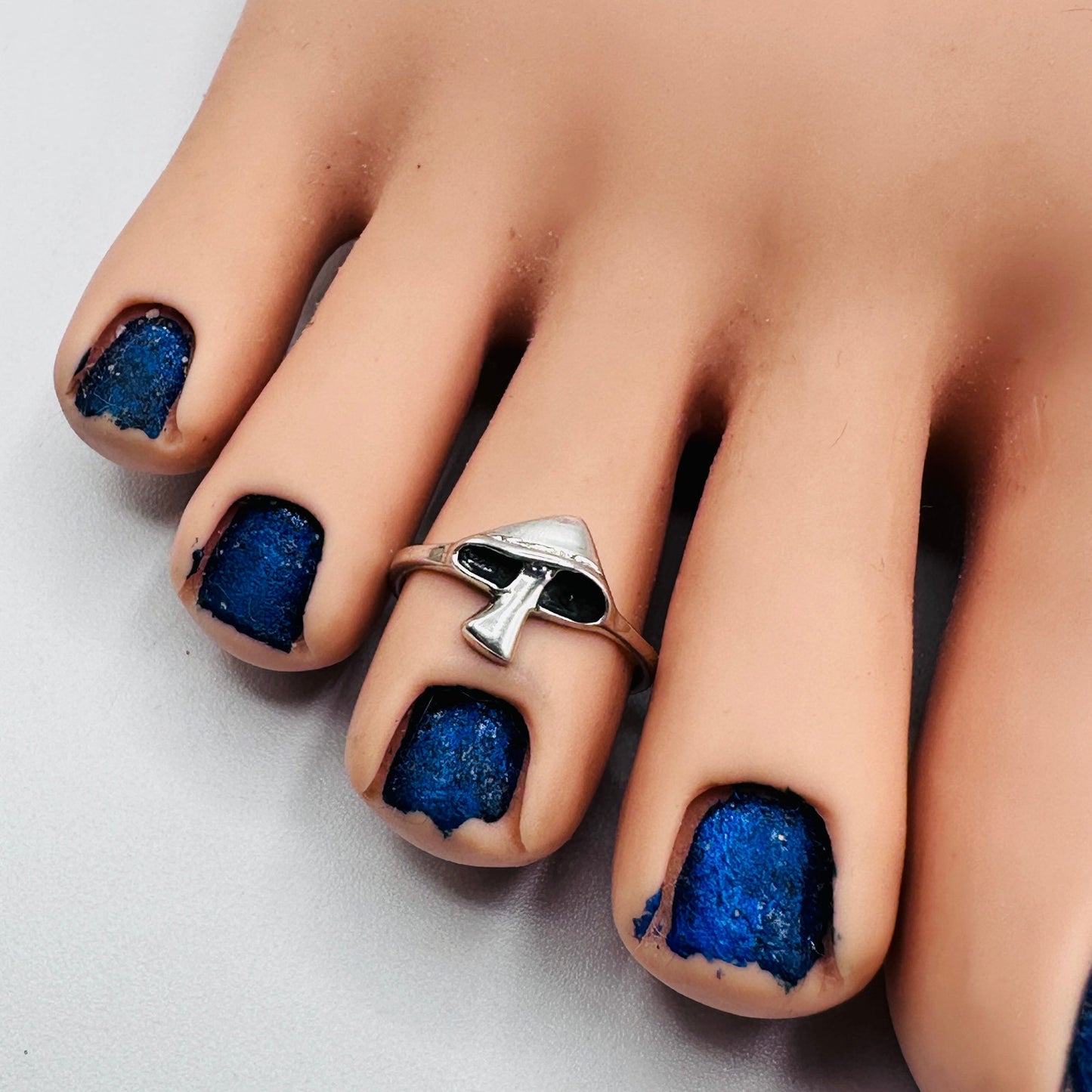 Sterling Silver Mushroom Toe Ring