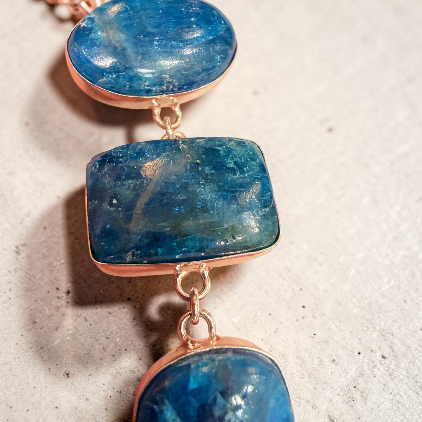 Blue Apatite Statement Pendant